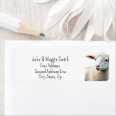 かわいい小さな羊の子羊ファーム動物アート ラベル (インサイチュ)