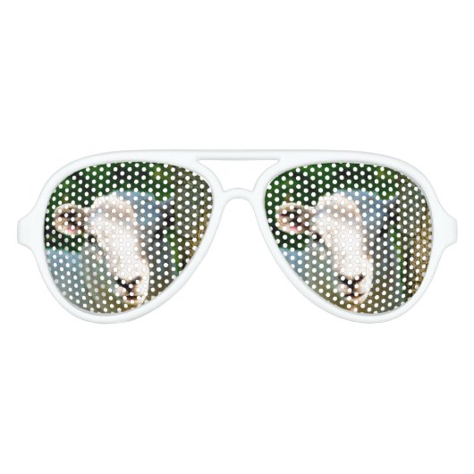 かわいい小さな羊 アビエーターサングラス (正面)