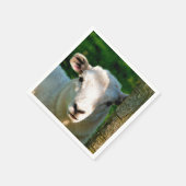 かわいい小さな羊 スタンダードカクテルナプキン (角)