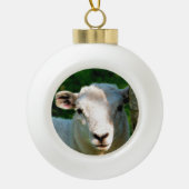 かわいい小さな羊 セラミックボールオーナメント (正面)