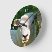 かわいい小さな羊 ラウンド壁時計 (傾斜)