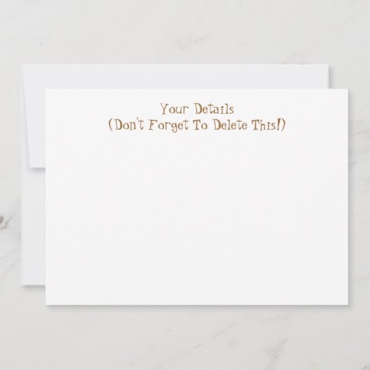 かわいい小さな羊 招待状 (裏面)