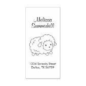 かわいい小さな羊Eweカラーマイアドレス ラバースタンプ (インプリント)