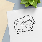 かわいい小さな羊Ewe私に色 セルフインキングスタンプ