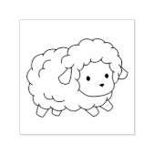 かわいい小さな羊Ewe私に色 セルフインキングスタンプ (デザイン)