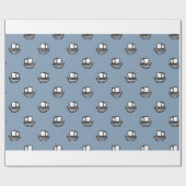 かわいい小さな船オンブルー ラッピングペーパー (フラット)