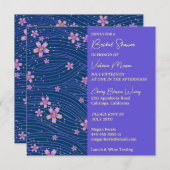 かわいい小さな花のブライダルシャワー招待状 招待状 (正面/裏面)