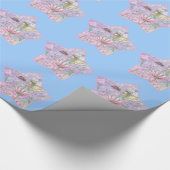 かわいい小さな花の妖精とコバチの芸術 ラッピングペーパー (角)