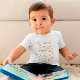 かわいい小さな花女パーソナライズされた子 ベビーTシャツ