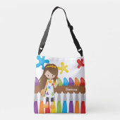 かわいい小さな芸術家 クロスボディバッグ (裏面)