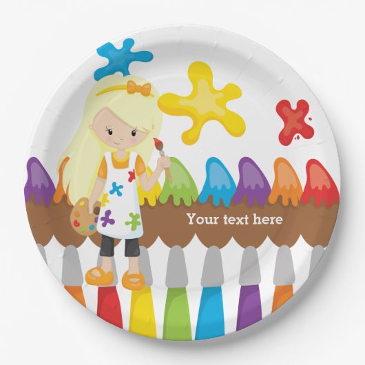 かわいい小さな芸術家 ペーパープレート (正面)