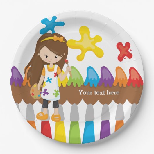 かわいい小さな芸術家 ペーパープレート (正面)
