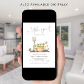 かわいい小さな芽の庭の赤ちゃんシャワー 招待状