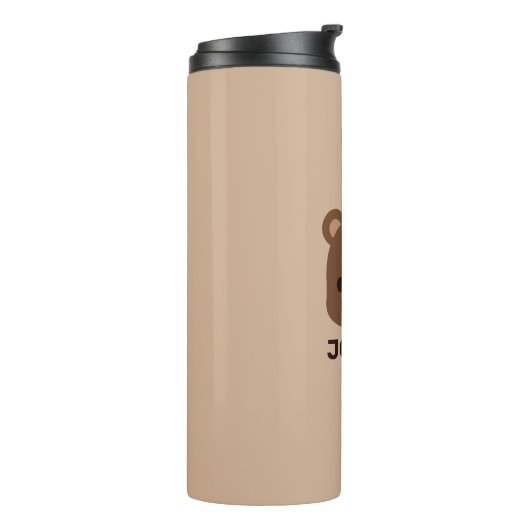 かわいい小さな茶色の熊の名前パーソナライズされた付き タンブラー (回転左)