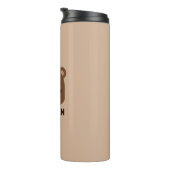 かわいい小さな茶色の熊の名前パーソナライズされた付き タンブラー (回転右)