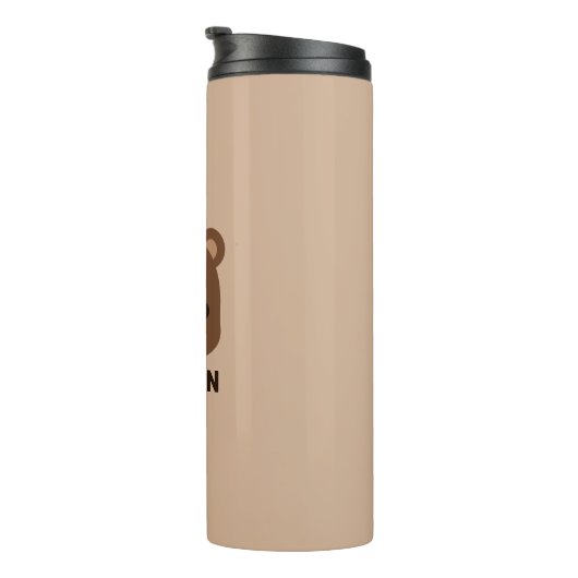 かわいい小さな茶色の熊の名前パーソナライズされた付き タンブラー (回転右)