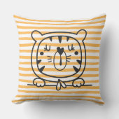 かわいい小さな虎のパステル子供部屋子供 クッション (正面)
