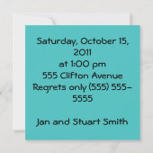 かわいい小さな虎の誕生日パーティー 招待状 (裏面)