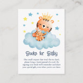 かわいい小さな虎の赤ちゃんシャワー本ベビー エンクロージャーカード (正面)