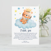 かわいい小さな虎の赤ちゃんシャワー サンキューカード (スタンド正面)