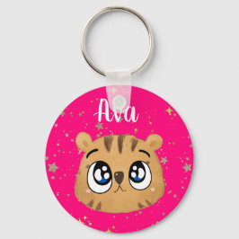 かわいい小さな虎の金ゴールド開始 キーホルダー