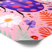 かわいい小さな虫 ポスター (角)