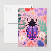 かわいい小さな虫 ポストカード (正面/裏面)