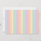 かわいい小さな虹の太陽 赤ちゃん 誕生日 写真 招待状 (裏面)