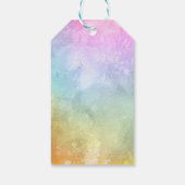 かわいい小さな虹の赤ちゃんシャワーありがとうギフトラベル ギフトタグ (裏面)