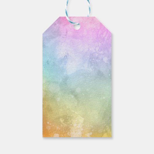 かわいい小さな虹の赤ちゃんシャワーありがとうギフトラベル ギフトタグ (裏面)