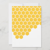 かわいい小さな蜂が郵便でシャワーにやってくる 招待状 (裏面)