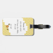かわいい小さな蜂のハニカム ラゲッジタグ (裏面横)