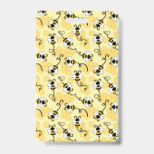 かわいい小さな蜂のパターン バッジ (裏面)