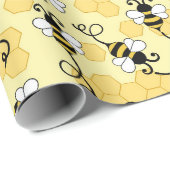 かわいい小さな蜂のパターン ラッピングペーパー (ロールコーナー)