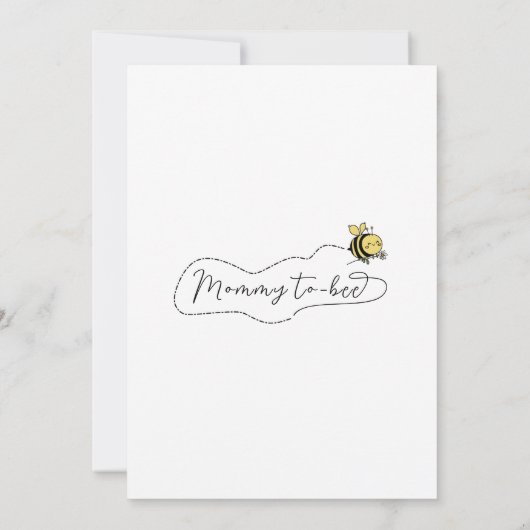 かわいい小さな蜂のママに蜂の赤ちゃんシャワー 招待状 (裏面)