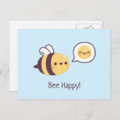 かわいい小さな蜂の子が幸せ ポストカード (正面/裏面)
