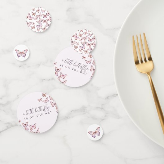 かわいい小さな蝶が途中の赤ちゃんシャワー コンフェッティ (グループ)