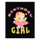 かわいい小さな誕生日の女の子 フォトプリント            (正面)