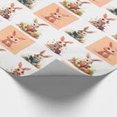 かわいい小さな読バニー ラッピングペーパー (角)