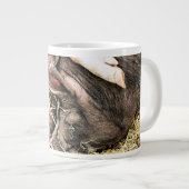 かわいい小さな豚 ジャンボコーヒーマグカップ (正面右)