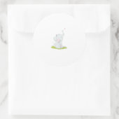 かわいい小さな象のステッカー ラウンドシール (バッグ)