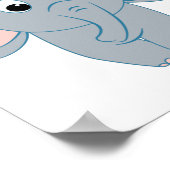 かわいい小さな象のポスター ポスター (角)