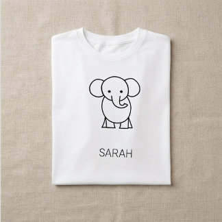 かわいい小さな象の子供用Tシャツ Tシャツ