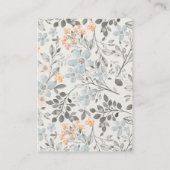 かわいい小さな象の葉の本の赤ちゃんシャワー エンクロージャーカード (裏面)