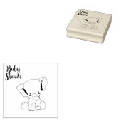 かわいい小さな象の赤ちゃんシャワー ラバースタンプ (押印)