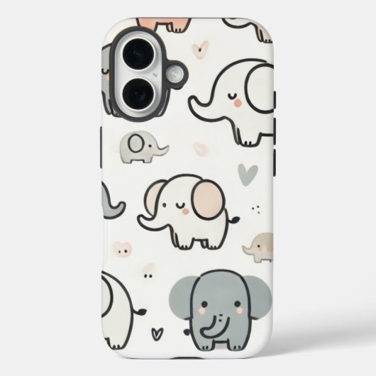 かわいい小さな象のiPhoneケース Case-Mate iPhoneケース (裏面)