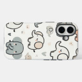 かわいい小さな象のiPhoneケース Case-Mate iPhoneケース (裏面 (横))