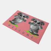 かわいい小さな象ようこそ –  ドアマット (アングル)