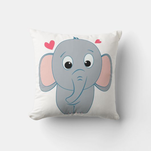 かわいい小さな象 クッション (正面)