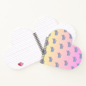 かわいい小さな象 ピンク グレー ノートブック (内部)